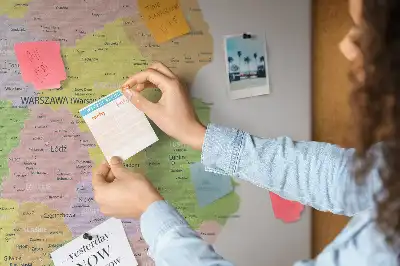 Bilder-Korktafel Kartografie des Landes Polen