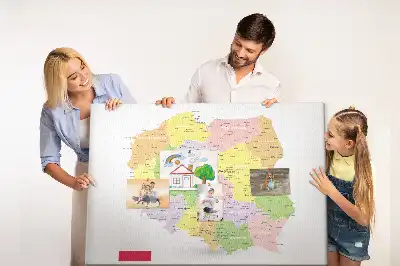Bilder-Korktafel Kartografie des Landes Polen