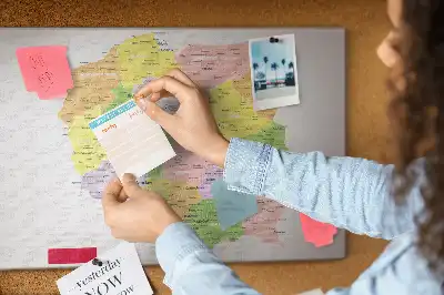 Bilder-Korktafel Kartografie des Landes Polen