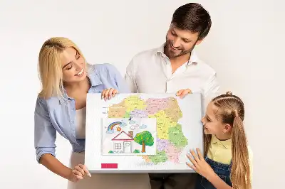 Bilder-Korktafel Kartografie des Landes Polen