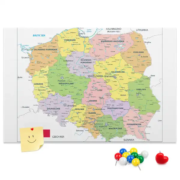 Bedruckte Korkplatte Grenzen der Republik