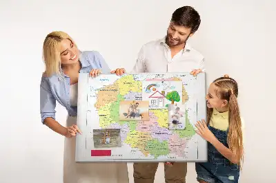 Bedruckte Korkplatte Grenzen der Republik
