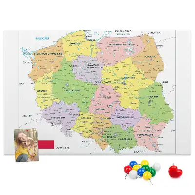 Bedruckte Korkplatte Grenzen der Republik