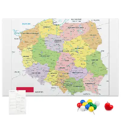 Bedruckte Korkplatte Grenzen der Republik
