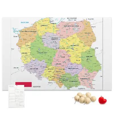 Bedruckte Korkplatte Grenzen der Republik