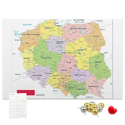 Bedruckte Korkplatte Grenzen der Republik
