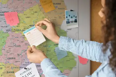 Bedruckte Korkplatte Grenzen der Republik