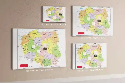 Bedruckte Korkplatte Grenzen der Republik