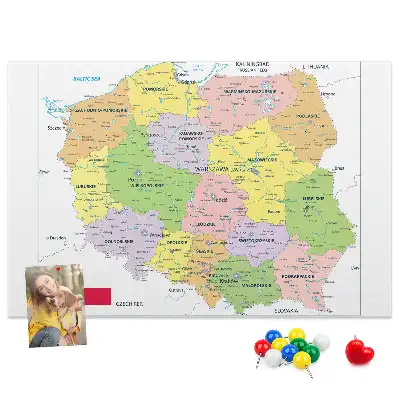 Bedruckte Korkplatte Grenzen der Republik