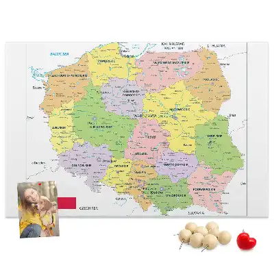 Bedruckte Korkplatte Grenzen der Republik