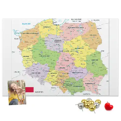 Bedruckte Korkplatte Grenzen der Republik
