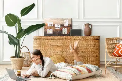 Bilder-Korktafel Feld Sonnenaufgang