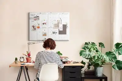 Kork Pinnwand Wochen-Wandkalender