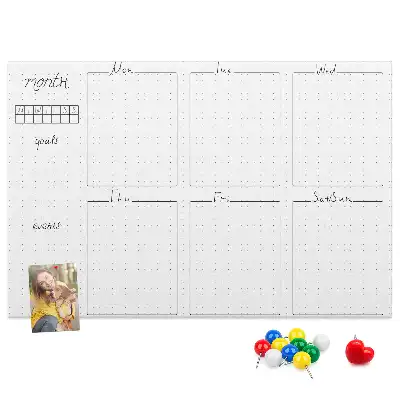 Kork Pinnwand Wochen-Wandkalender