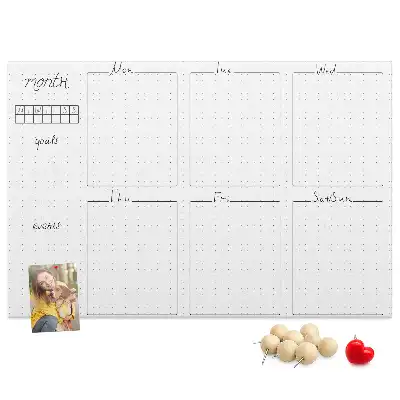 Kork Pinnwand Wochen-Wandkalender