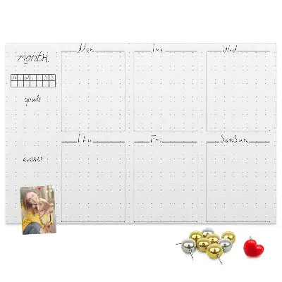 Kork Pinnwand Wochen-Wandkalender