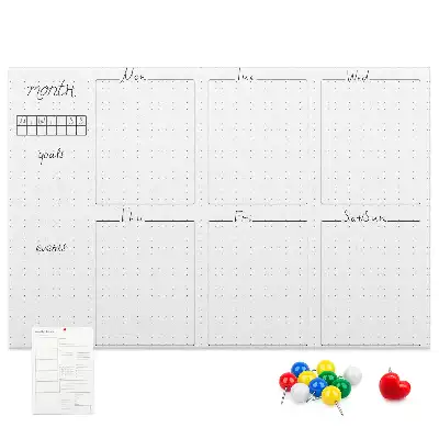 Kork Pinnwand Wochen-Wandkalender