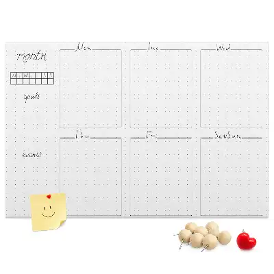 Kork Pinnwand Wochen-Wandkalender