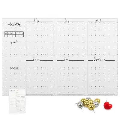 Kork Pinnwand Wochen-Wandkalender