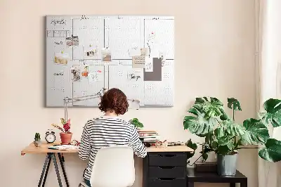 Kork Pinnwand Wochen-Wandkalender