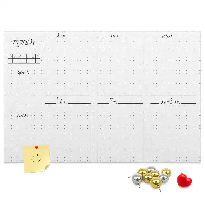 Kork Pinnwand Wochen-Wandkalender
