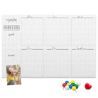 Kork Pinnwand Wochen-Wandkalender