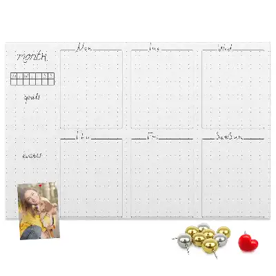 Kork Pinnwand Wochen-Wandkalender