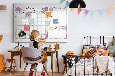 Bilder-Korktafel Plan für den ganzen Monat