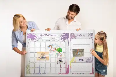 Bilder-Korktafel Plan für den ganzen Monat