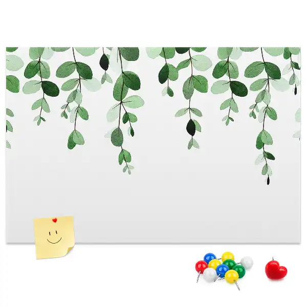 Bedruckte Korkplatte mit Blättermotiv für Wanddekoration