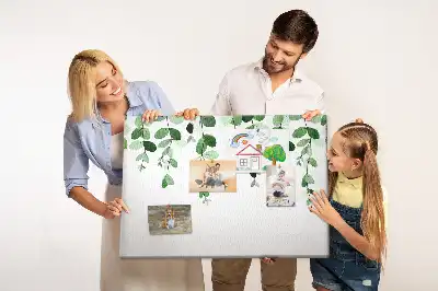 Bedruckte Korkplatte mit Blättermotiv für Wanddekoration