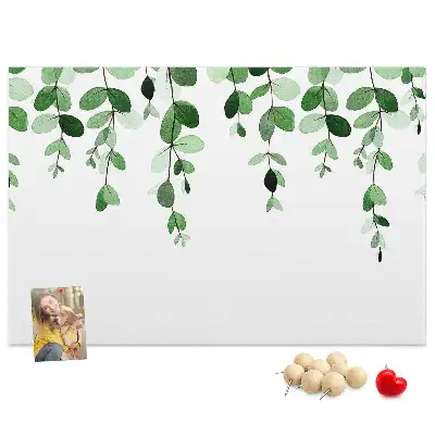 Bedruckte Korkplatte mit Blättermotiv für Wanddekoration