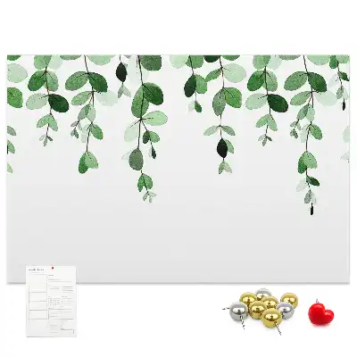 Bedruckte Korkplatte mit Blättermotiv für Wanddekoration