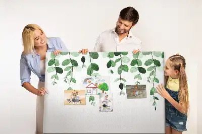 Bedruckte Korkplatte mit Blättermotiv für Wanddekoration