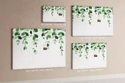 Bedruckte Korkplatte mit Blättermotiv für Wanddekoration