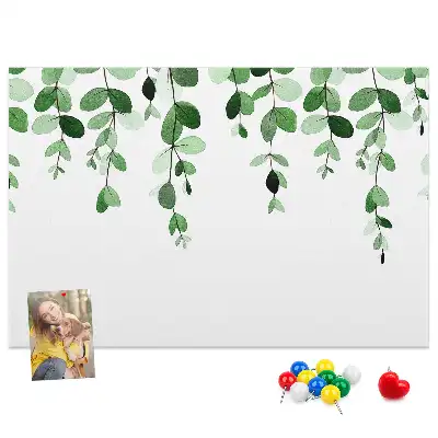 Bedruckte Korkplatte mit Blättermotiv für Wanddekoration