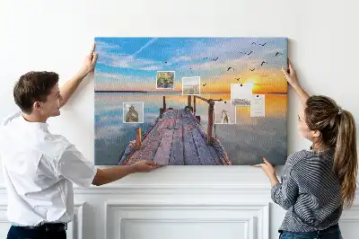 Bilder-Korktafel See Steg