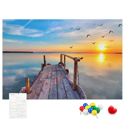 Bilder-Korktafel See Steg
