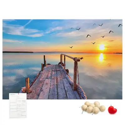 Bilder-Korktafel See Steg
