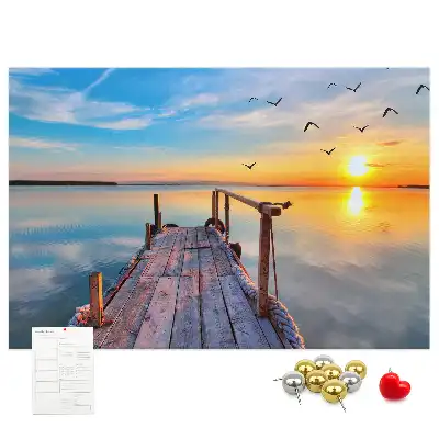 Bilder-Korktafel See Steg