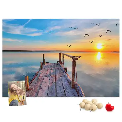 Bilder-Korktafel See Steg