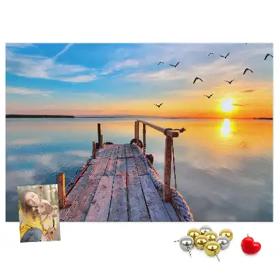 Bilder-Korktafel See Steg