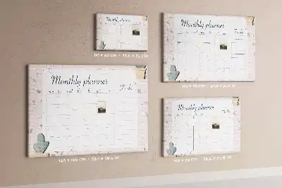 Bedruckte Korkplatte Monatsplaner