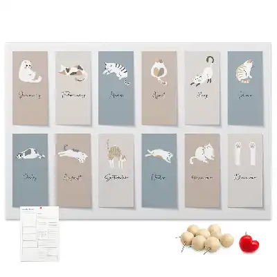 Bilder-Korktafel Katzenkalender