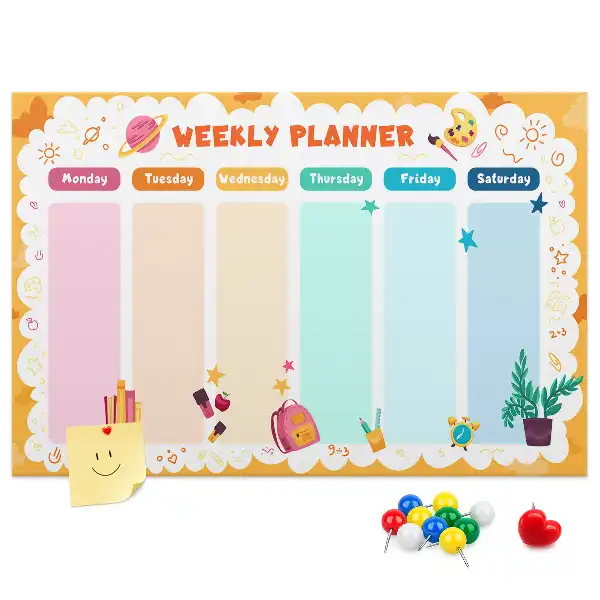 Bedruckte Korkplatte Schulstundenplan