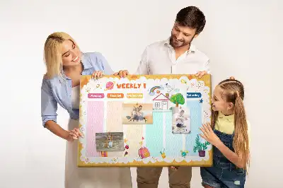 Bedruckte Korkplatte Schulstundenplan