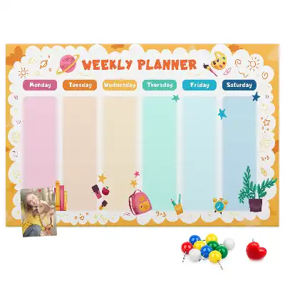 Bedruckte Korkplatte Schulstundenplan