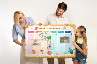 Bedruckte Korkplatte Schulstundenplan