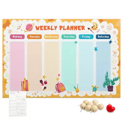 Bedruckte Korkplatte Schulstundenplan