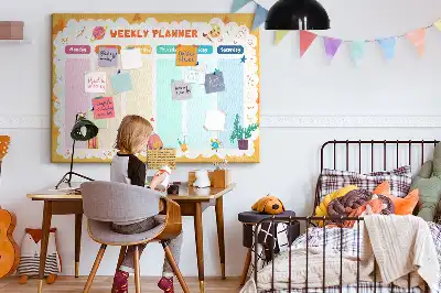 Bedruckte Korkplatte Schulstundenplan